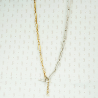 sterling and gold filled trombone chain