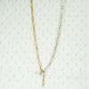 sterling and gold filled trombone chain