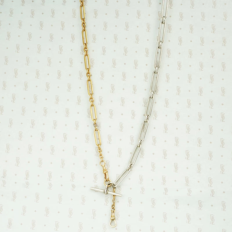 sterling and gold filled trombone chain