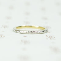 Vintage Edwardian Platinum on 18k Traub Wedding Band
