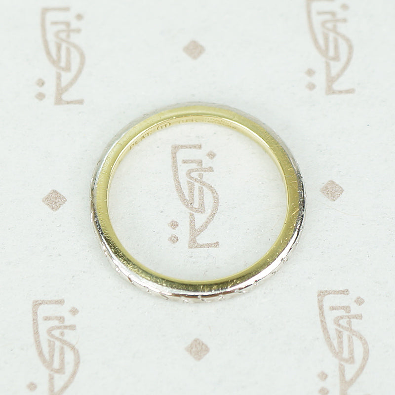 Vintage Edwardian Platinum on 18k Traub Wedding Band