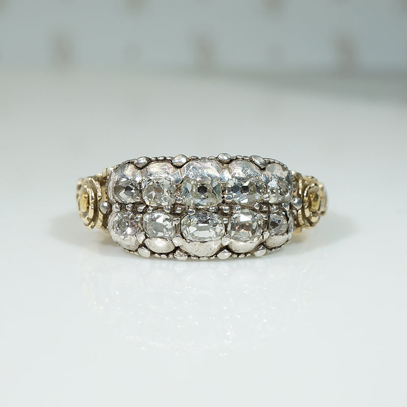18th Century Double Diamond Hoop Ring