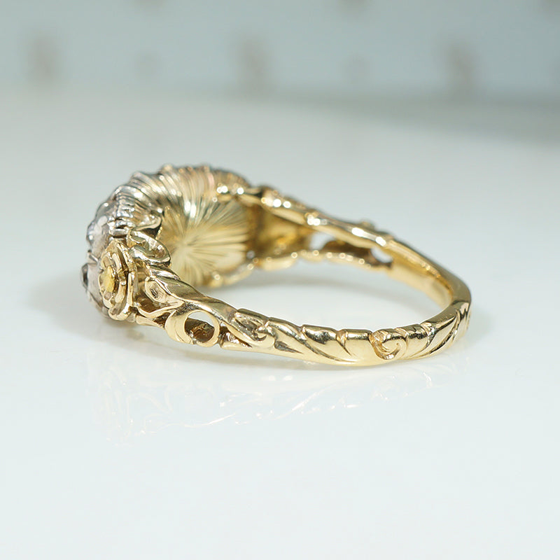 18th Century Double Diamond Hoop Ring