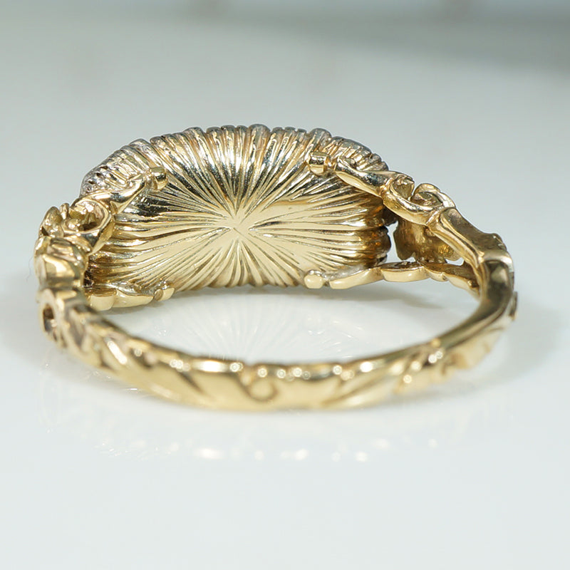18th Century Double Diamond Hoop Ring