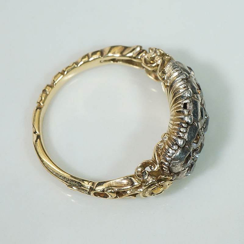 18th Century Double Diamond Hoop Ring
