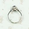 Mid Century Inky-Blue Sapphire Solitaire