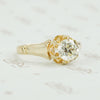 detail view of oec vintage diamond solitaire engagement ring