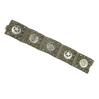 Moon and Star Vintage Silver Bracelet