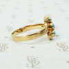 Lovely Old Gold Ring with Robins Egg Blue Turquoise