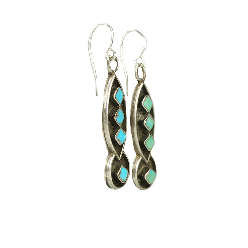 Vintage Turquoise and Sterling Earrings