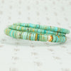 heishi bead turquoise wrap bracelet