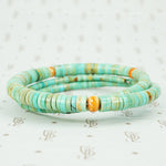 Heishi Bead Turquoise Wrap Bracelet