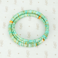 Heishi Bead Turquoise Wrap Bracelet