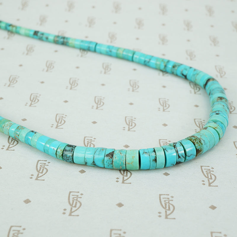 Vintage Turquoise Heishi Bead Necklace