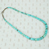 turquoise heishi bead necklace vintage 1970's