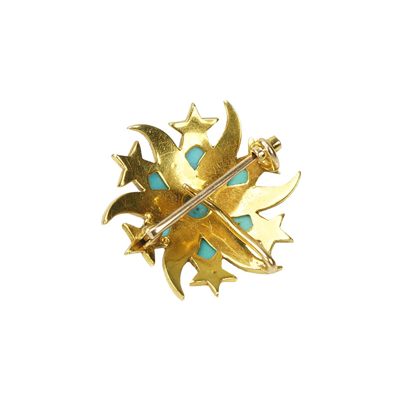 Gold Shooting Star Brooch