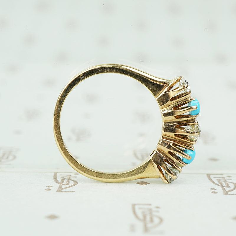 Fancy Business Diamond and Turquoise Band