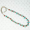 jasper turquoise heishi and silver necklace