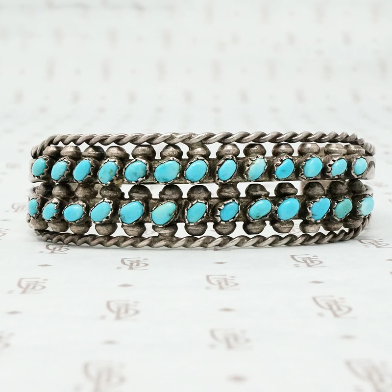 silver turquoise vintage bracelet