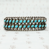 silver turquoise vintage bracelet