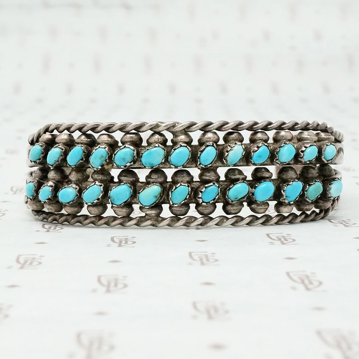 silver turquoise vintage bracelet