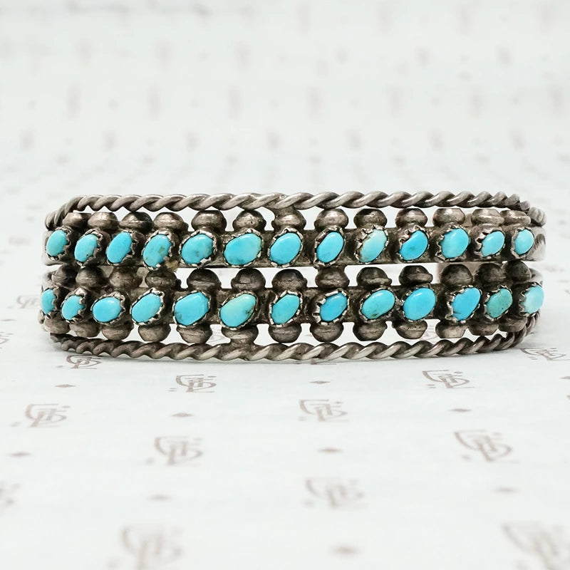 silver turquoise vintage bracelet
