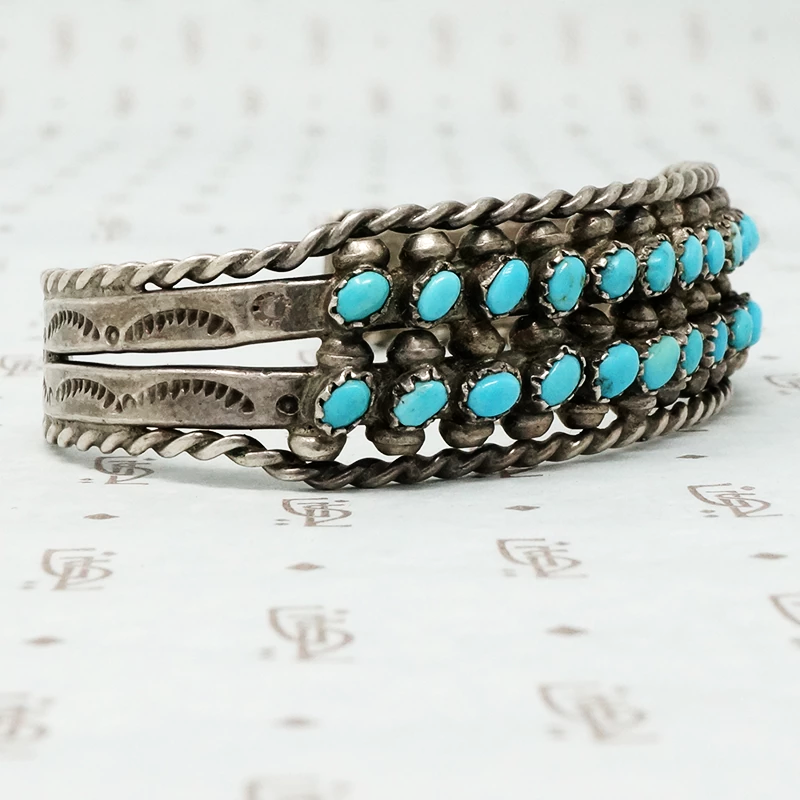 silver turquoise vintage bracelet