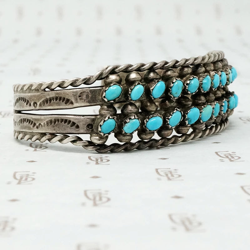silver turquoise vintage bracelet