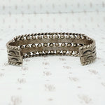 silver turquoise vintage bracelet back