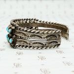 silver turquoise vintage bracelet rocker designs