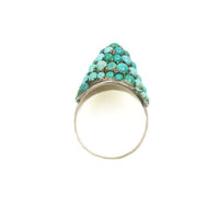 Vintage Pavé Turquoise Dome Ring
