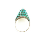 Vintage Pavé Turquoise Dome Ring