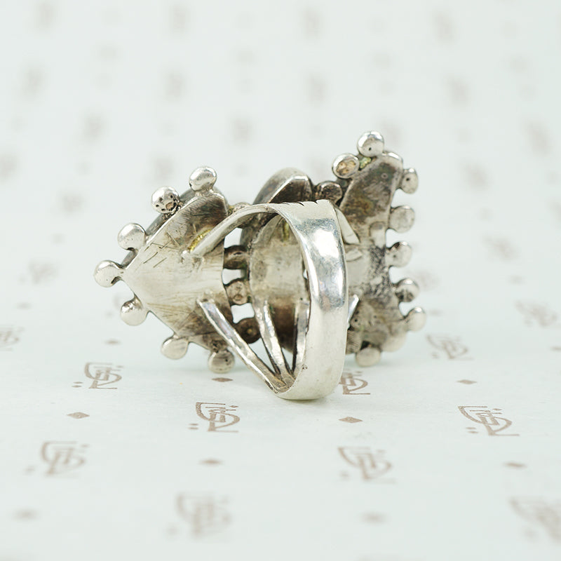 The Temple Vintage Turquoise and Silver Ring