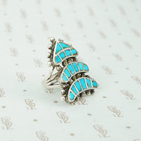 The Temple Vintage Turquoise and Silver Ring