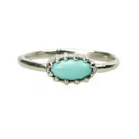 Lovely Vintage Persian Turquoise Ring in 14k white gold by 720