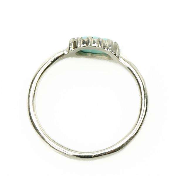 Lovely Vintage Persian Turquoise Ring in 14k white gold by 720