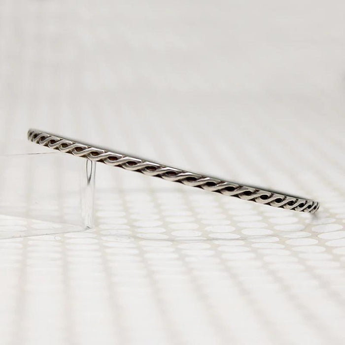The Rope Twist Sterling Bangle from Allie B.