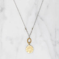 Two Tone Golden Disc Necklace by brunet