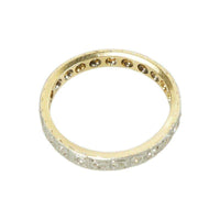 Deco Platinum on 18k Yellow Gold Eternity Band