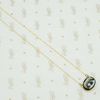 Carved Agate Mourning Necklace c1820