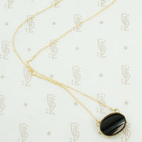 Carved Agate Mourning Necklace c1820