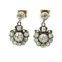 Victorian Diamond Drop Earrings with Gorgeous Details