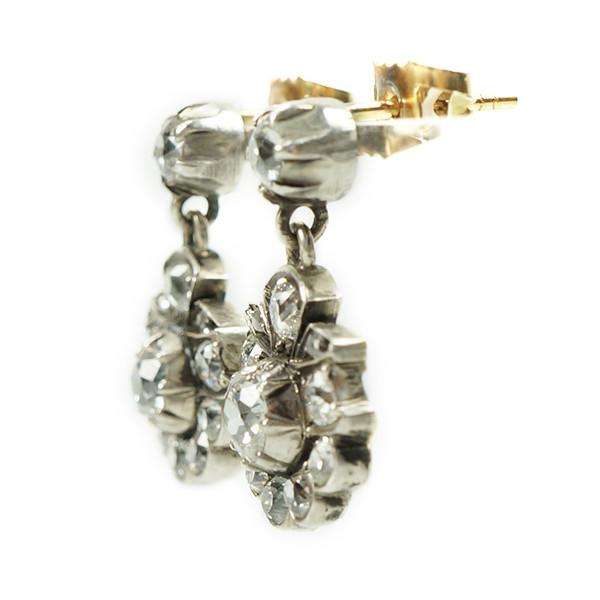 Victorian Diamond Drop Earrings with Gorgeous Details