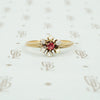 The Cluster of Fire Rose Gold 19thc Ring
