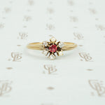 The Cluster of Fire Rose Gold 19thc Ring