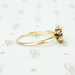 The Cluster of Fire Rose Gold 19thc Ring