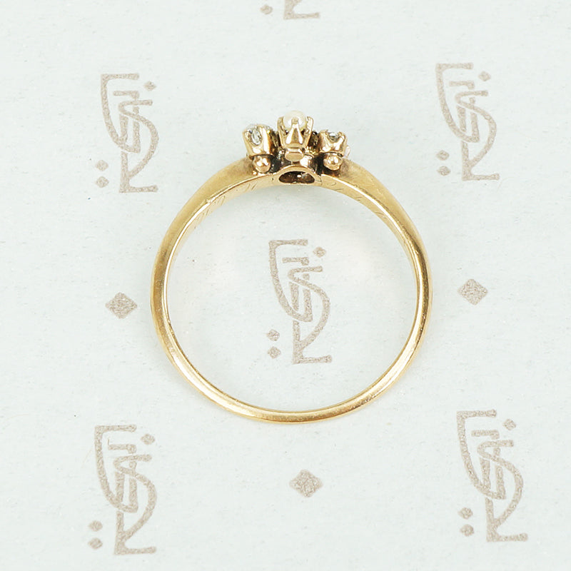 The Cluster of Fire Rose Gold 19thc Ring
