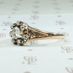 Antique Rose Cut Diamond Halo Ring