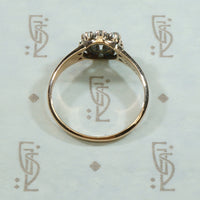 Antique Rose Cut Diamond Halo Ring