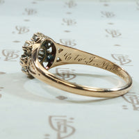Antique Rose Cut Diamond Halo Ring